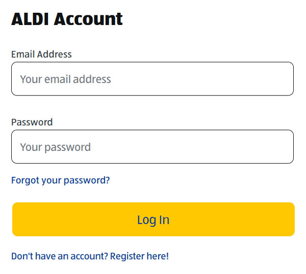 aldi tours login